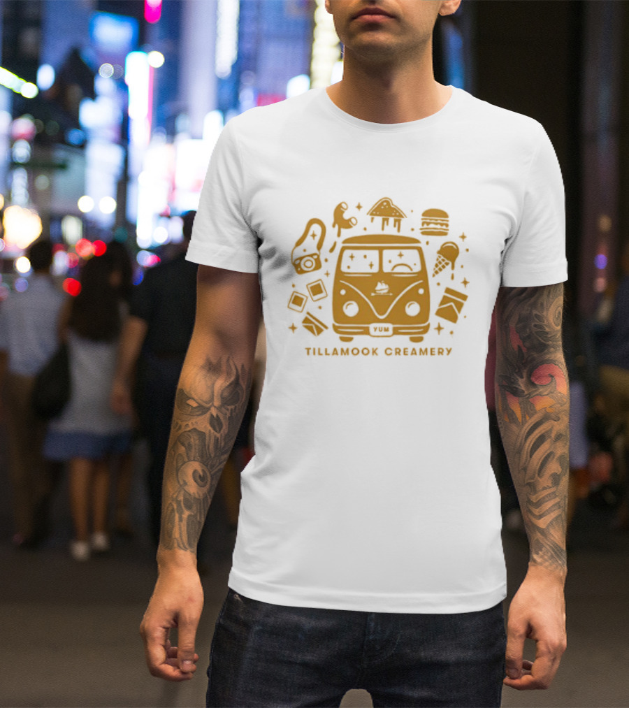 Tillamook Creamery VW Bus Cheese Ice Cream Fun T-Shirt
