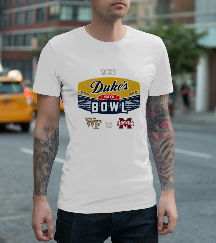 Wake Forest Vs. Mississippi State 2026 Duke’s Mayo Bowl College Football Game T-Shirt
