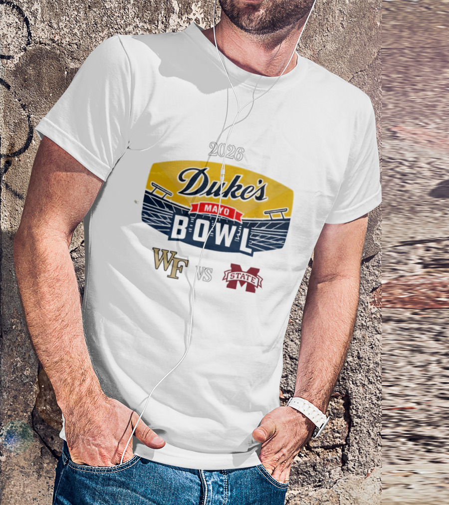 Wake Forest Vs. Mississippi State 2026 Duke’s Mayo Bowl College Football Game T-Shirt