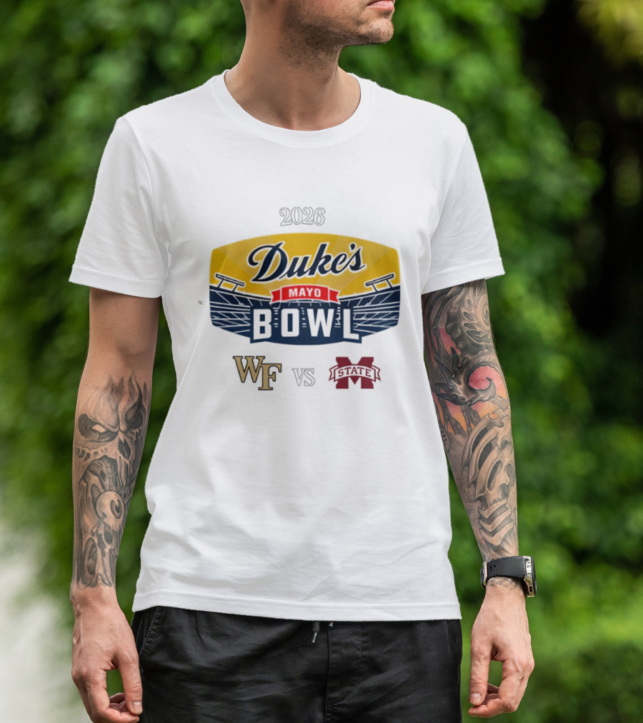 Wake Forest Vs. Mississippi State 2026 Duke’s Mayo Bowl College Football Game T-Shirt
