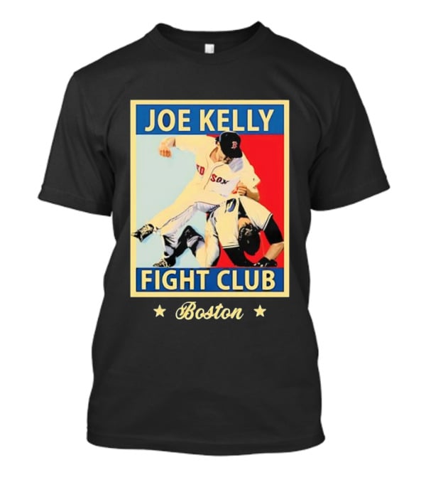Joe Kelly Fight Club Boston Red Sox Baseball Action T-Shirt