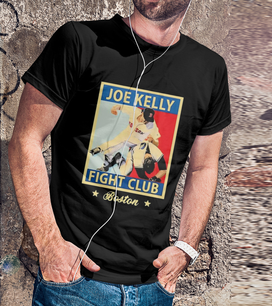 Joe Kelly Fight Club Boston Red Sox Baseball Action T-Shirt
