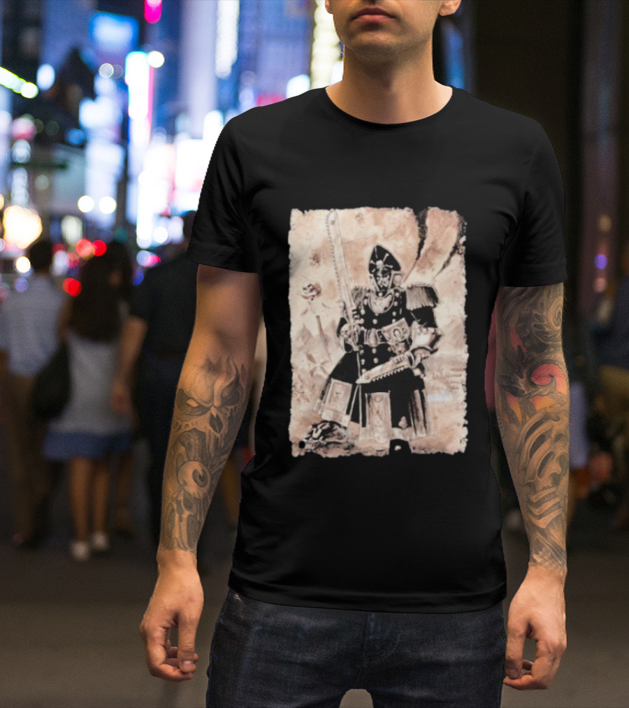 Grimdark Commissar Warhammer 40k Chainsword Artillery T-Shirt