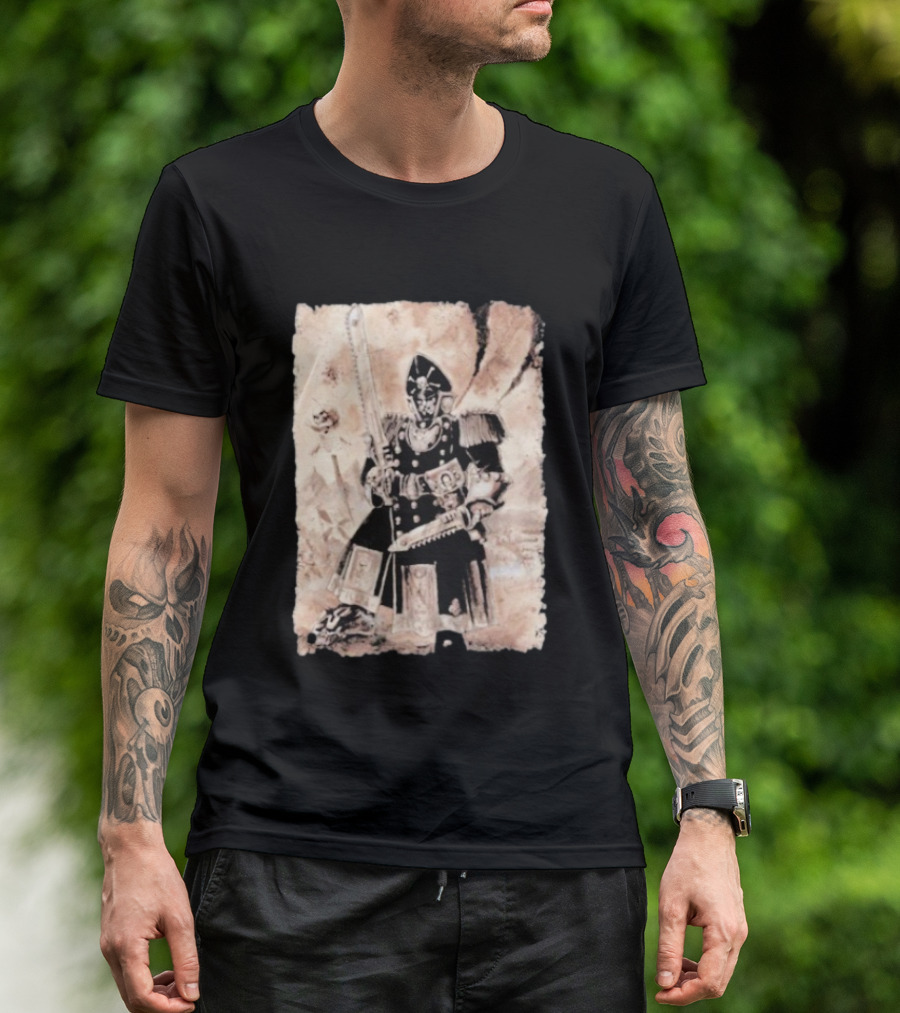 Grimdark Commissar Warhammer 40k Chainsword Artillery T-Shirt