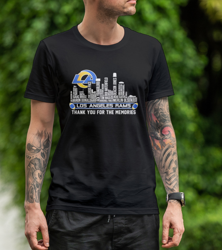 Los Angeles Rams Thank You For The Memories City Skyline LA T-Shirt
