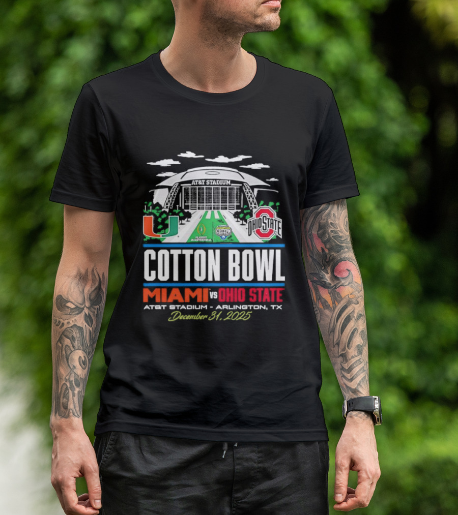 Miami Ohio State Cotton Bowl AT&T Stadium Arlington Texas December 31 2025 T-Shirt