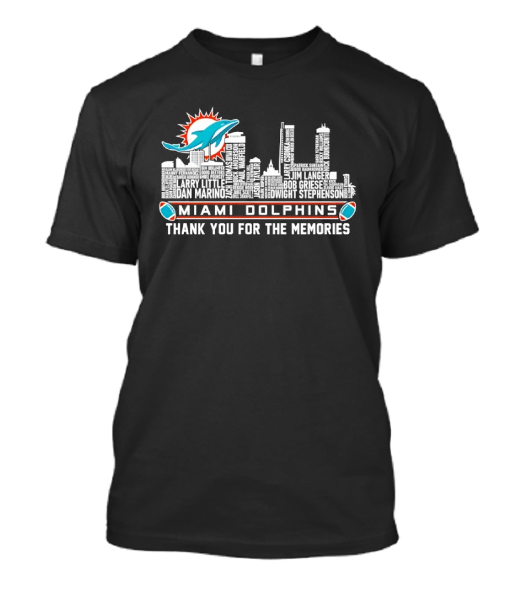 Miami Dolphins Skyline Thank You For The Memories T-Shirt