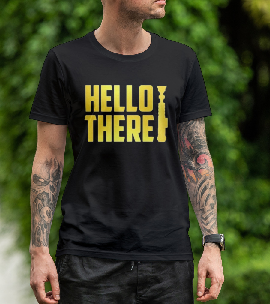 ScreenCrush Hello There Lightsaber Iconic Reference T-Shirt
