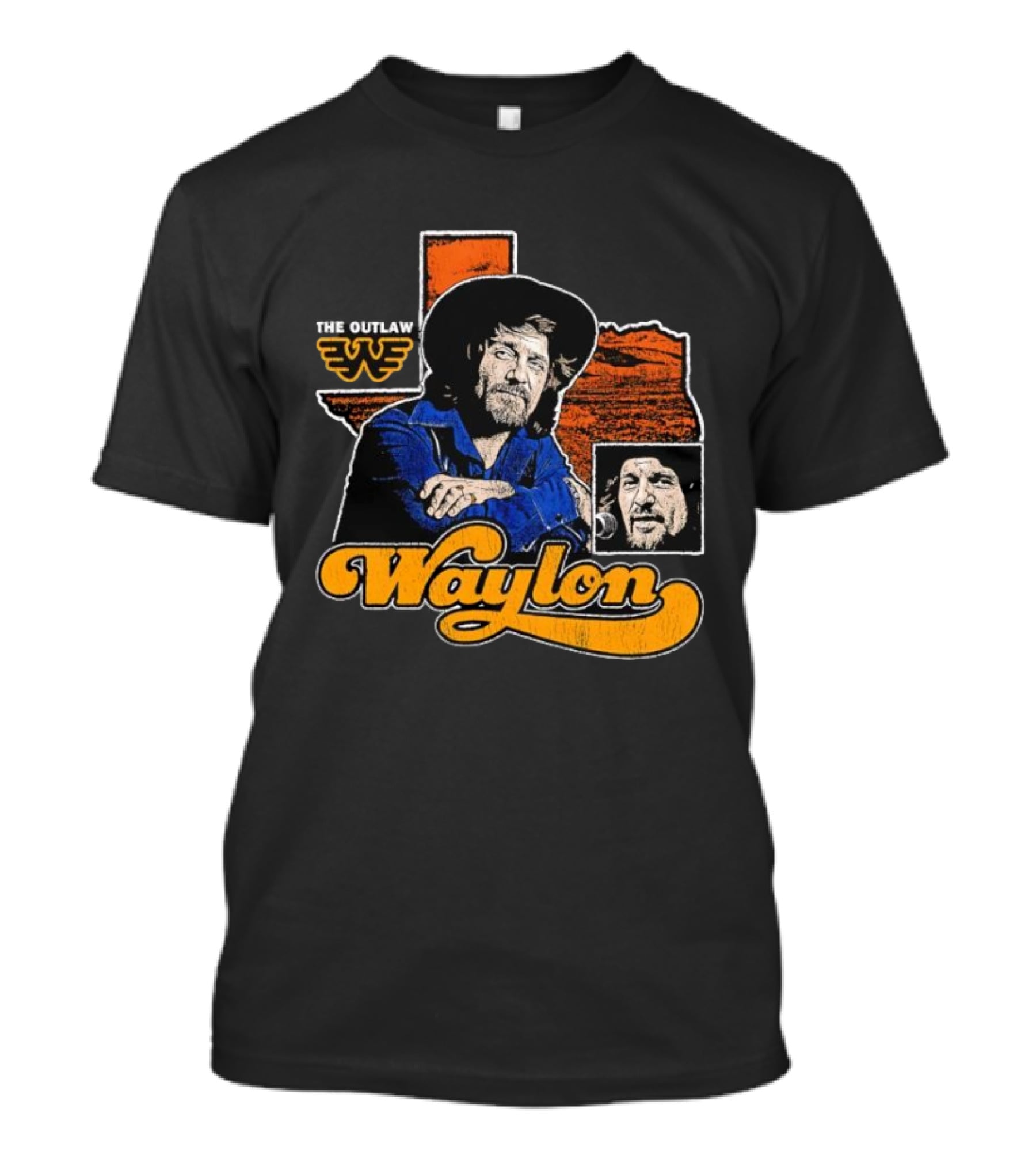 Seager Waylon Jennings The Outlaw Texas Heritage T-Shirt