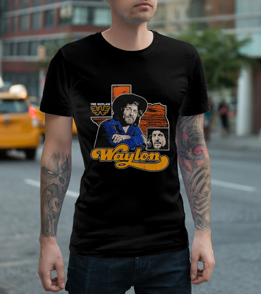 Seager Waylon Jennings The Outlaw Texas Heritage T-Shirt