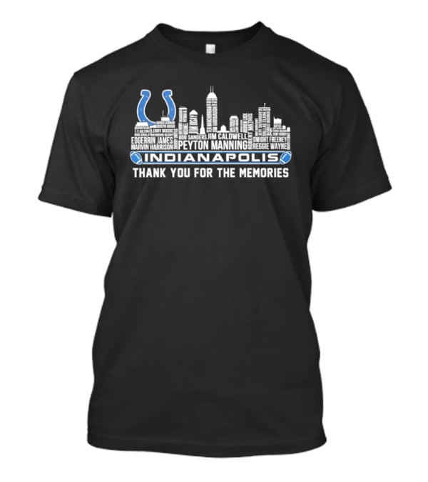 Indianapolis Colts City Skyline Thank You For The Memories T-Shirt