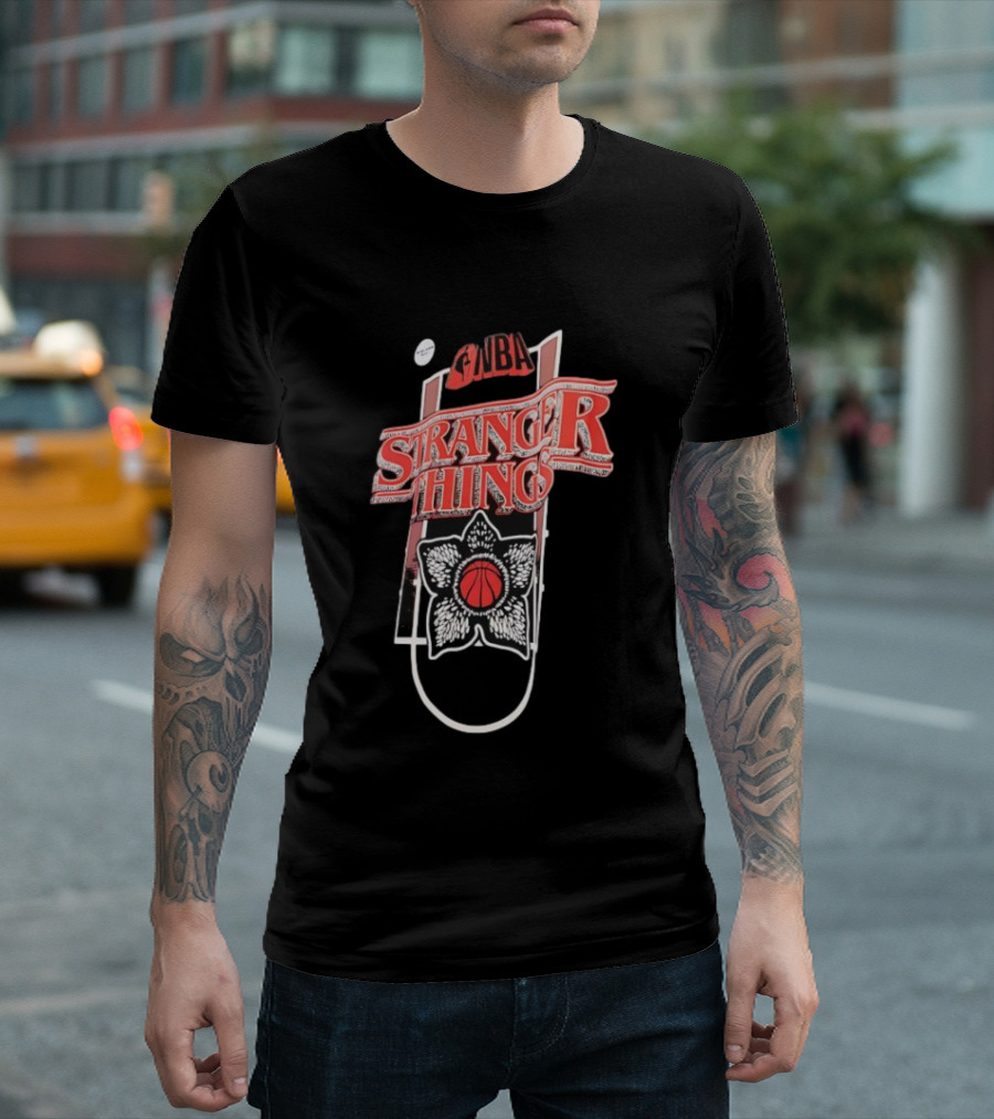 Stranger Things NBA Crossover Demogorgon Basketball T-Shirt