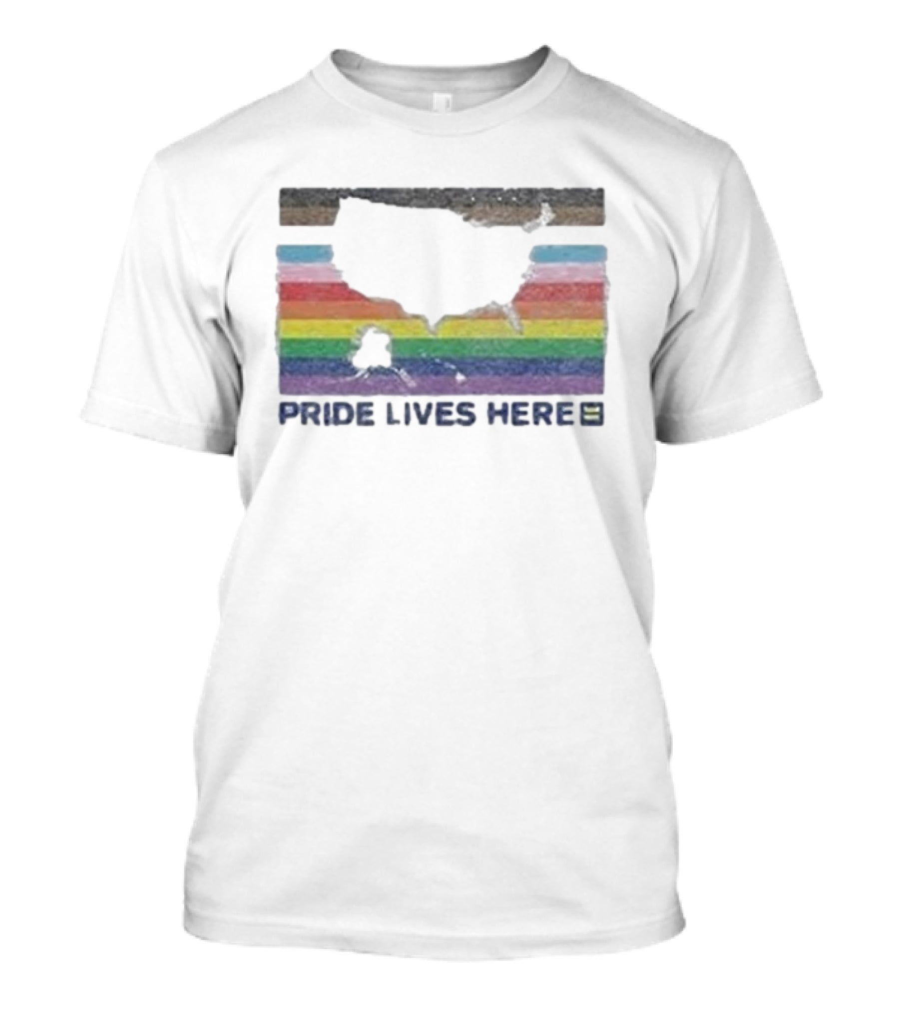 Pride Lives Here Rainbow Equality Human Rights Campaign T-Shirt