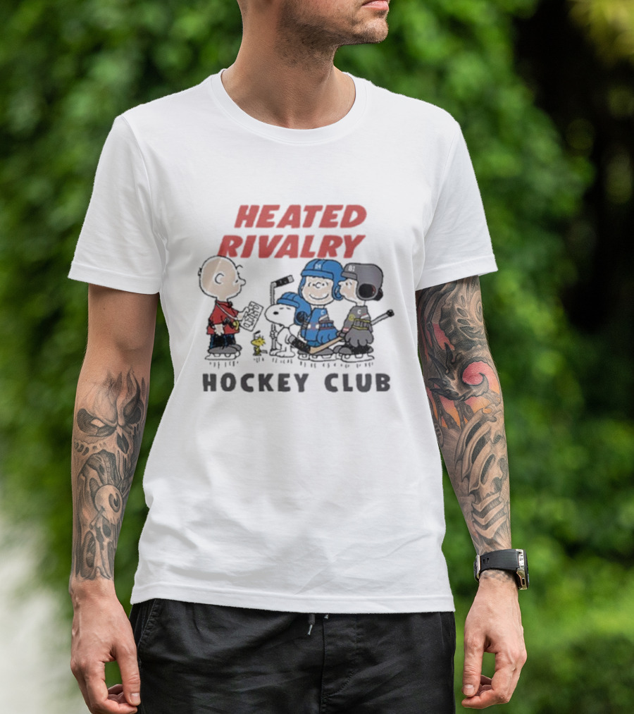 Snoopy Charlie Brown The Peanuts Heated Rivalry Hockey Club T-Shirt