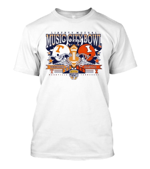 Liberty Mutual Music City Bowl Tennessee Vs Illinois December 2025 Nashville T-Shirt