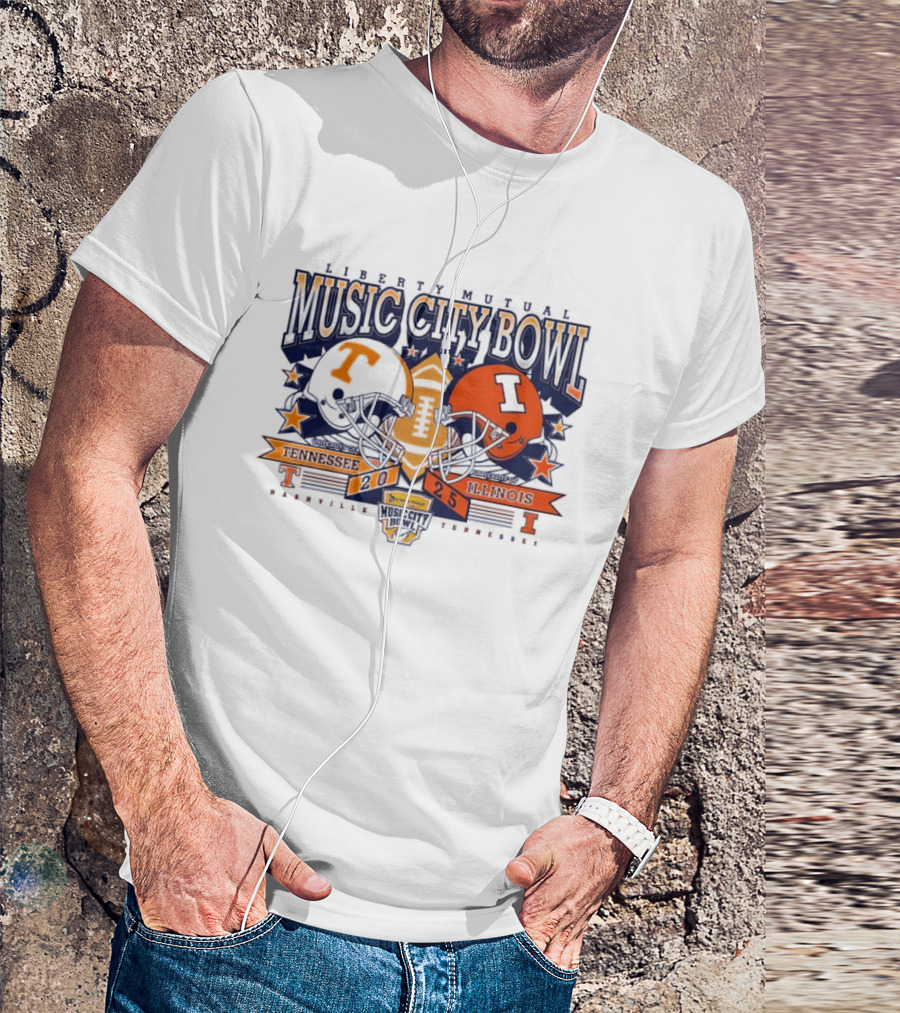 Liberty Mutual Music City Bowl Tennessee Vs Illinois December 2025 Nashville T-Shirt
