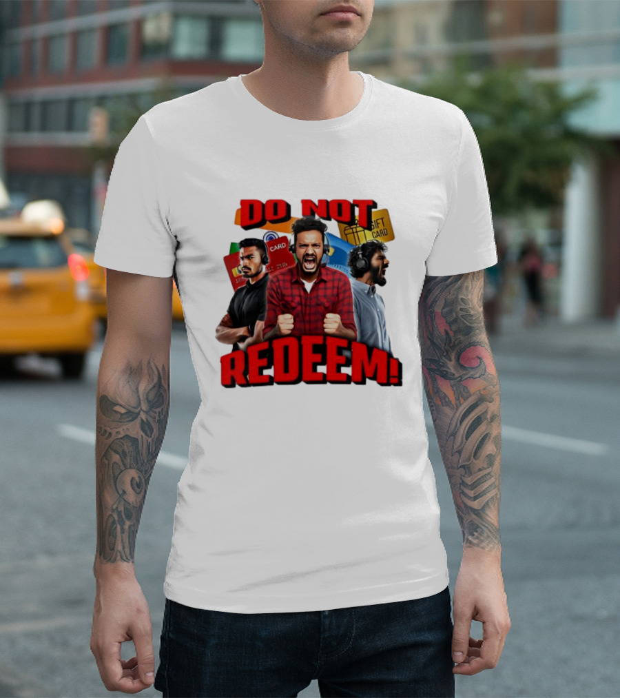 Do Not Redeem Angry Gamer Headphones Credit Gift Cards T-Shirt