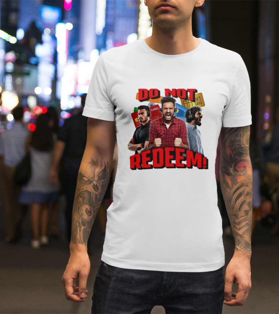 Do Not Redeem Angry Gamer Headphones Credit Gift Cards T-Shirt