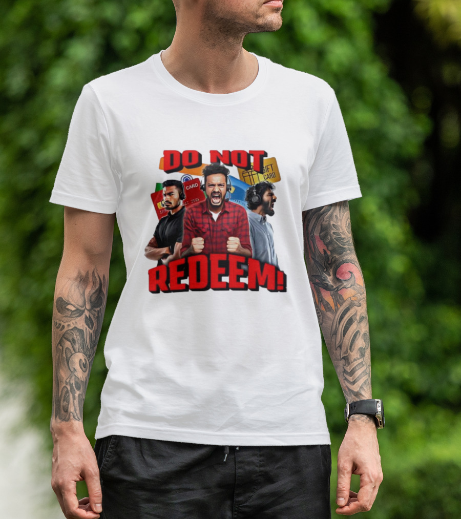 Do Not Redeem Angry Gamer Headphones Credit Gift Cards T-Shirt