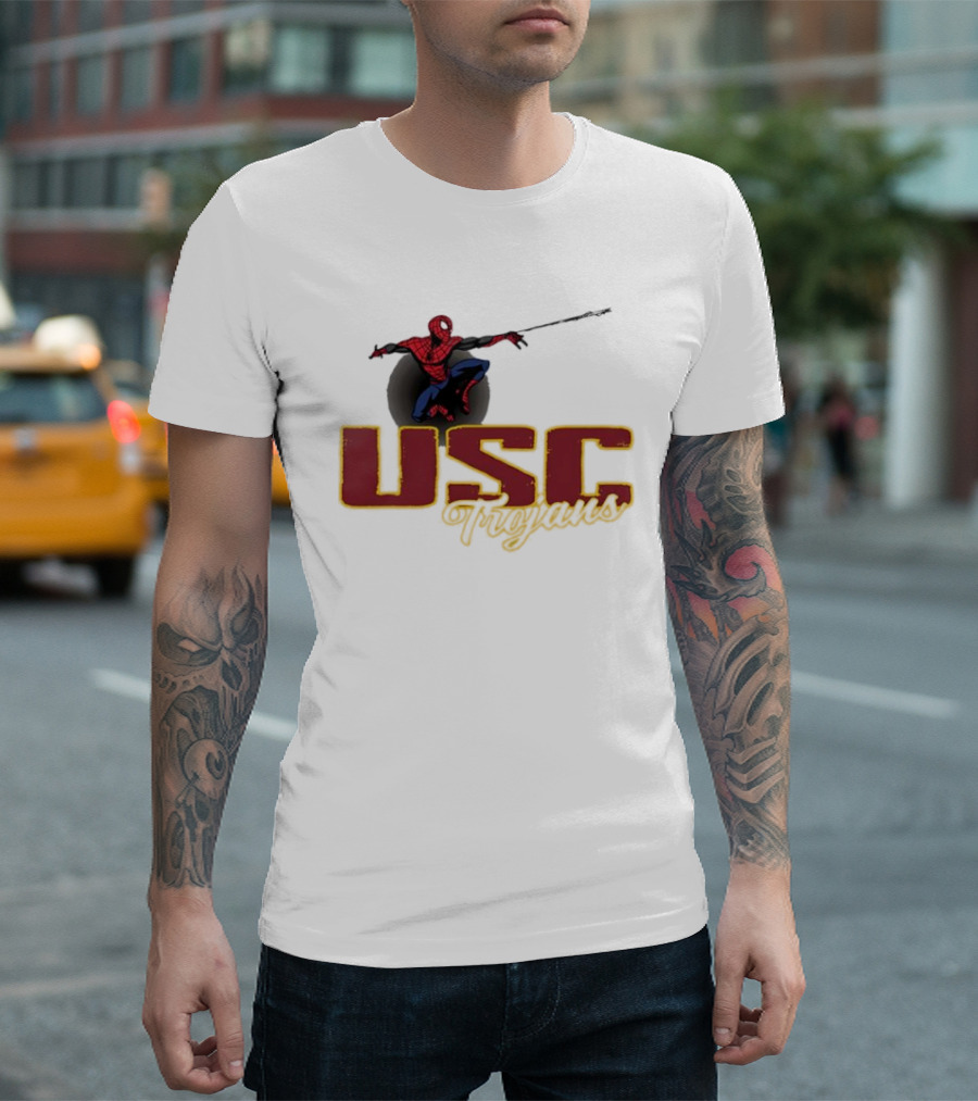 USC Trojans Marvel Spider Man Collaboration T-Shirt