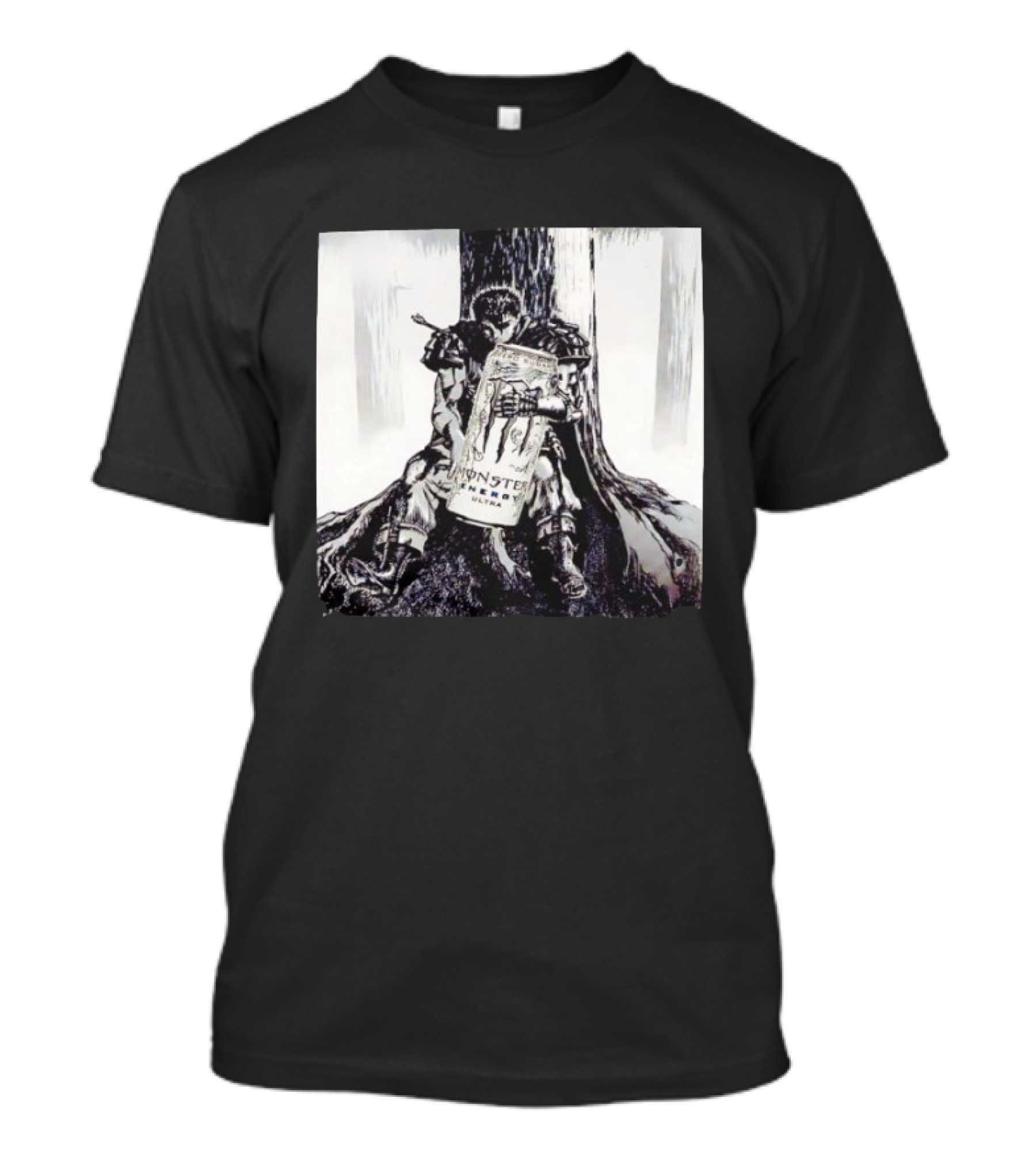 Guts Berserk With Monster Energy Ultra Drink Manga T-Shirt