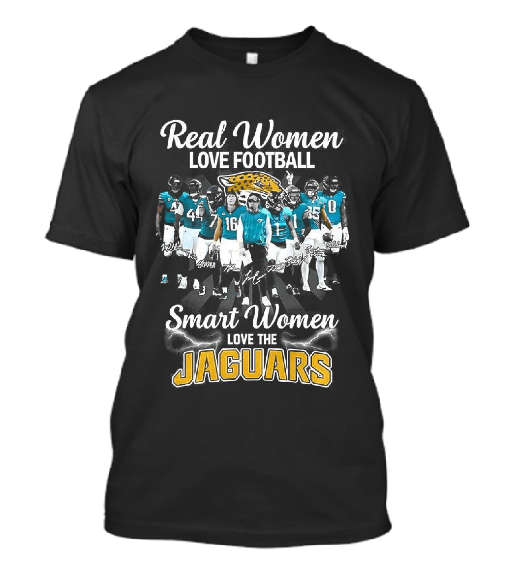 Real Women Love Football Smart Women Love The Jaguars T-Shirt