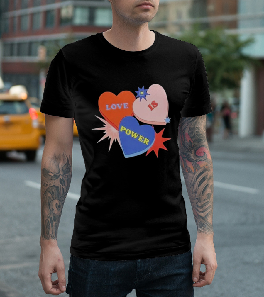 Love Is Power Heart Shapes Human Rights Campaign T-Shirt
