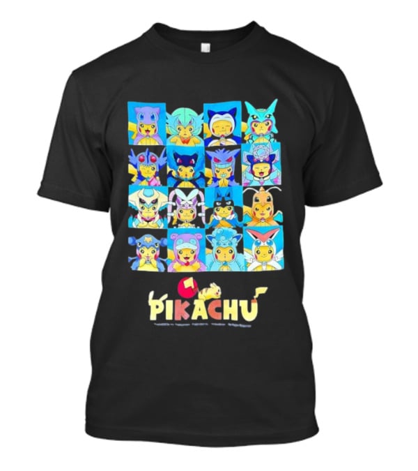 Pikachu Characters Cute Anime Costumes Collection Electric Company T-Shirt