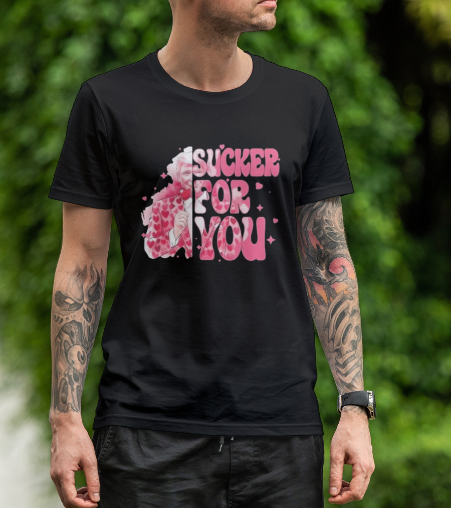 Sucker For You Valentine Suit Hearts Lollipop T-Shirt