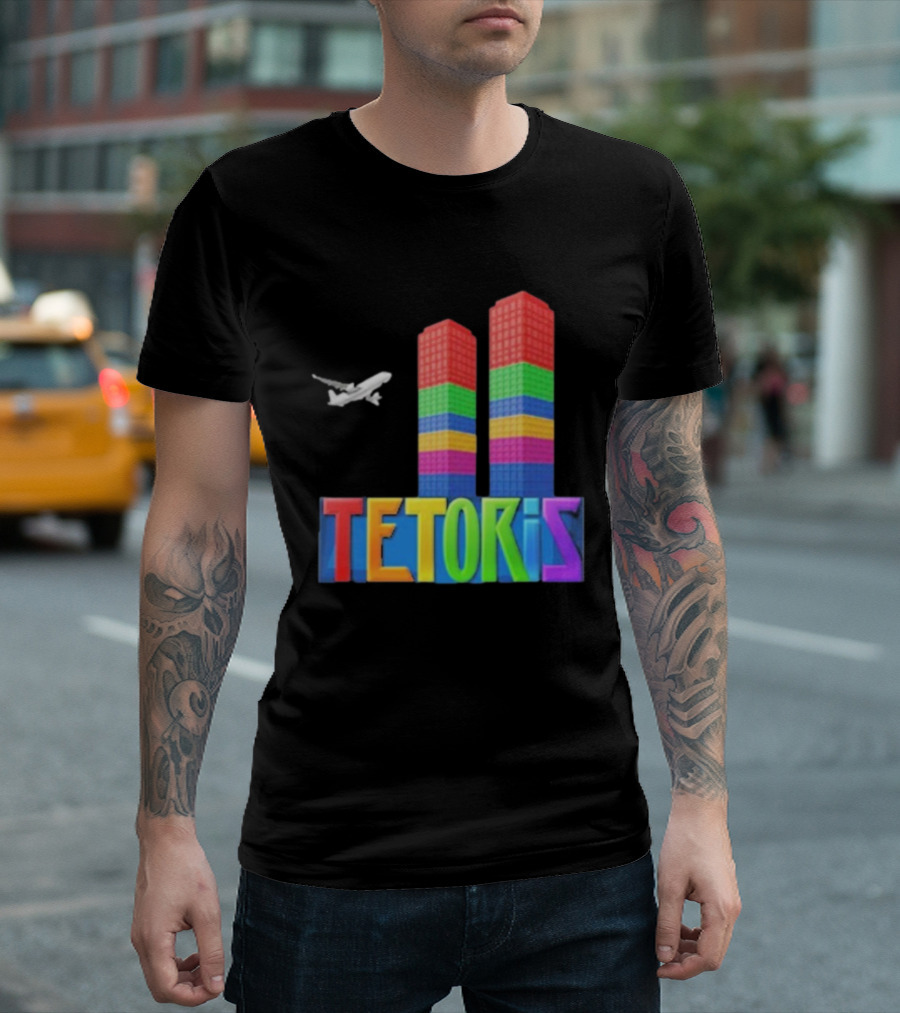 Tetoris Block Towers And Plane T-Shirt