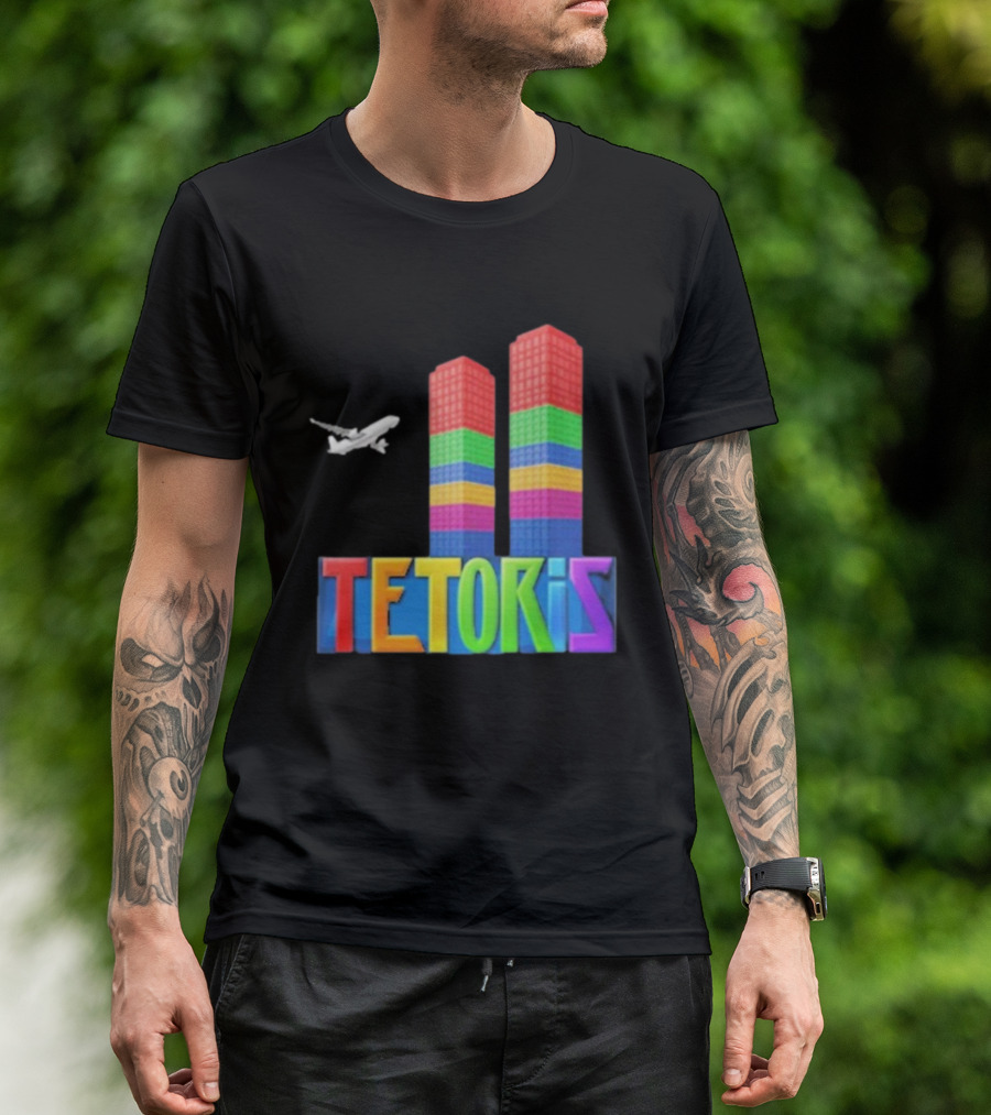 Tetoris Block Towers And Plane T-Shirt