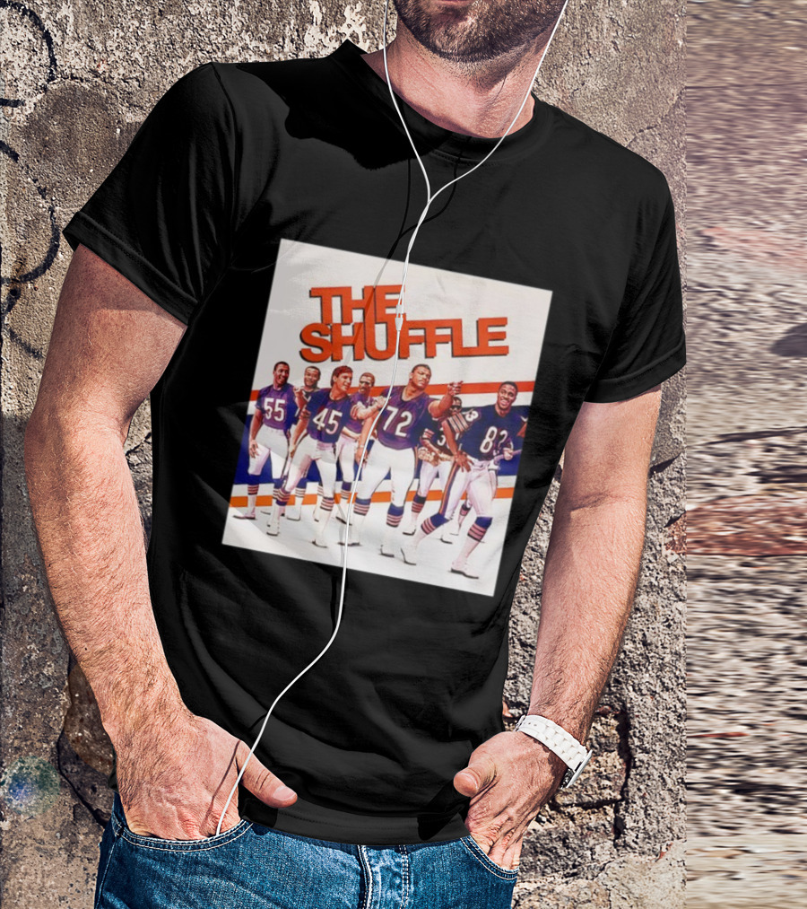 The Shuffle Chicago Bears Football Team Vintage Style Retro Uniforms T-Shirt