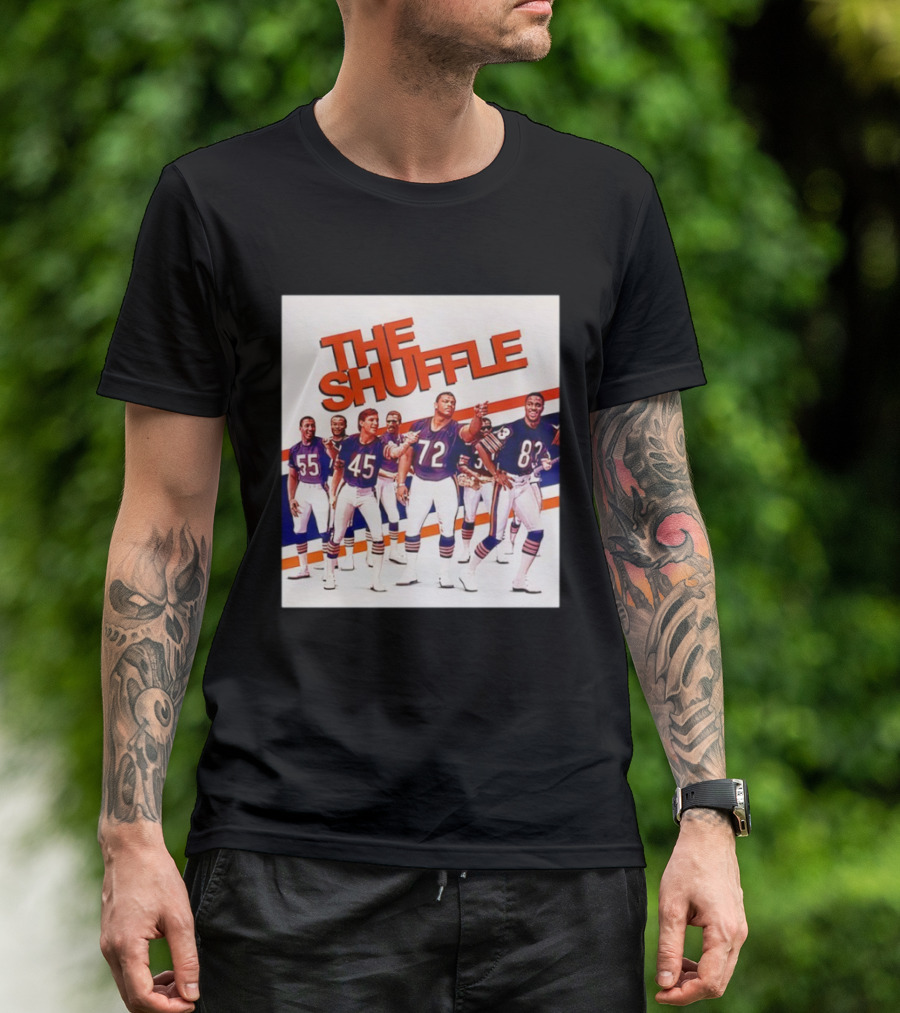 The Shuffle Chicago Bears Football Team Vintage Style Retro Uniforms T-Shirt