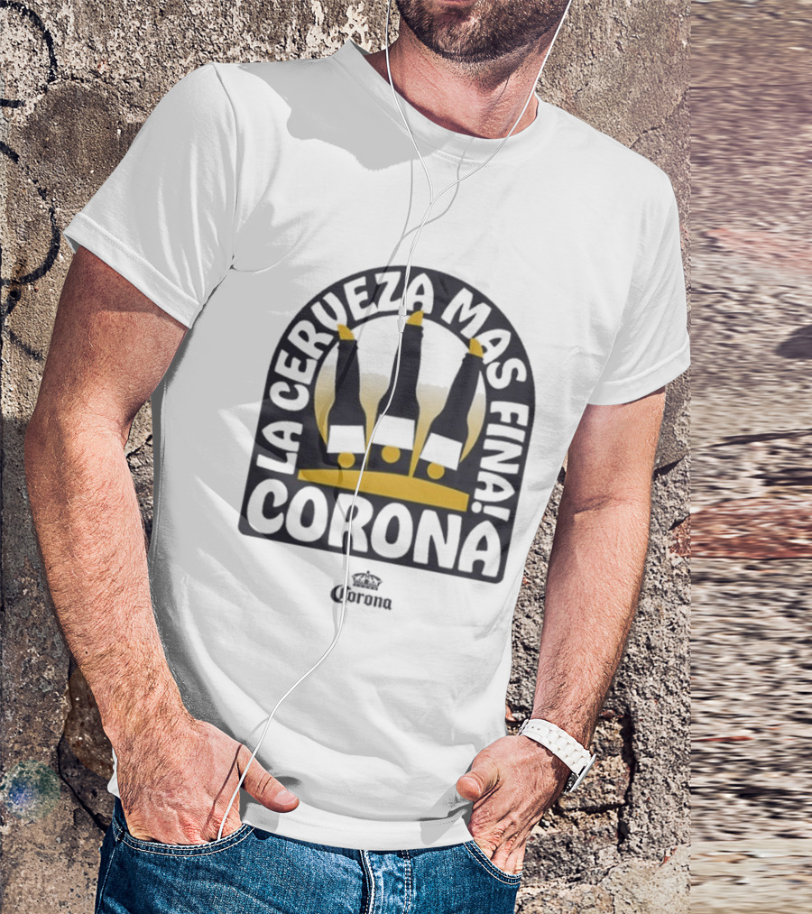 Corona La Cerveza Mas Fina Beach Bum Bottle Trio T-Shirt