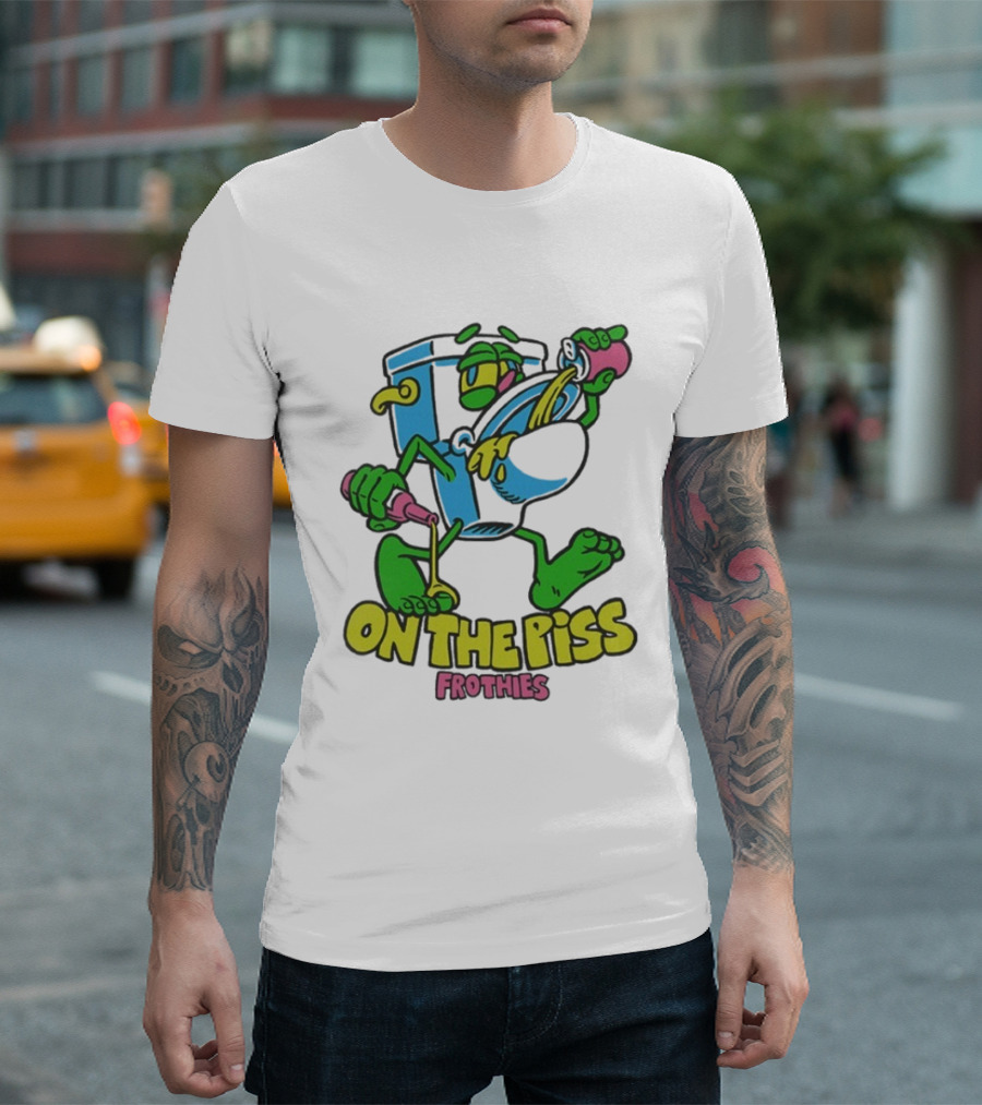 Frothies On The Piss Cartoon Style Beer Character Fun Party T-Shirt