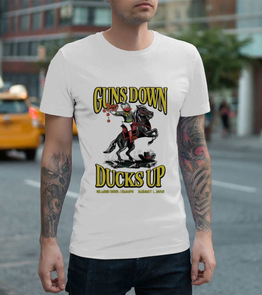 Guns Down Ducks Up Orange Bowl Champs January 1 2026 T-Shirt