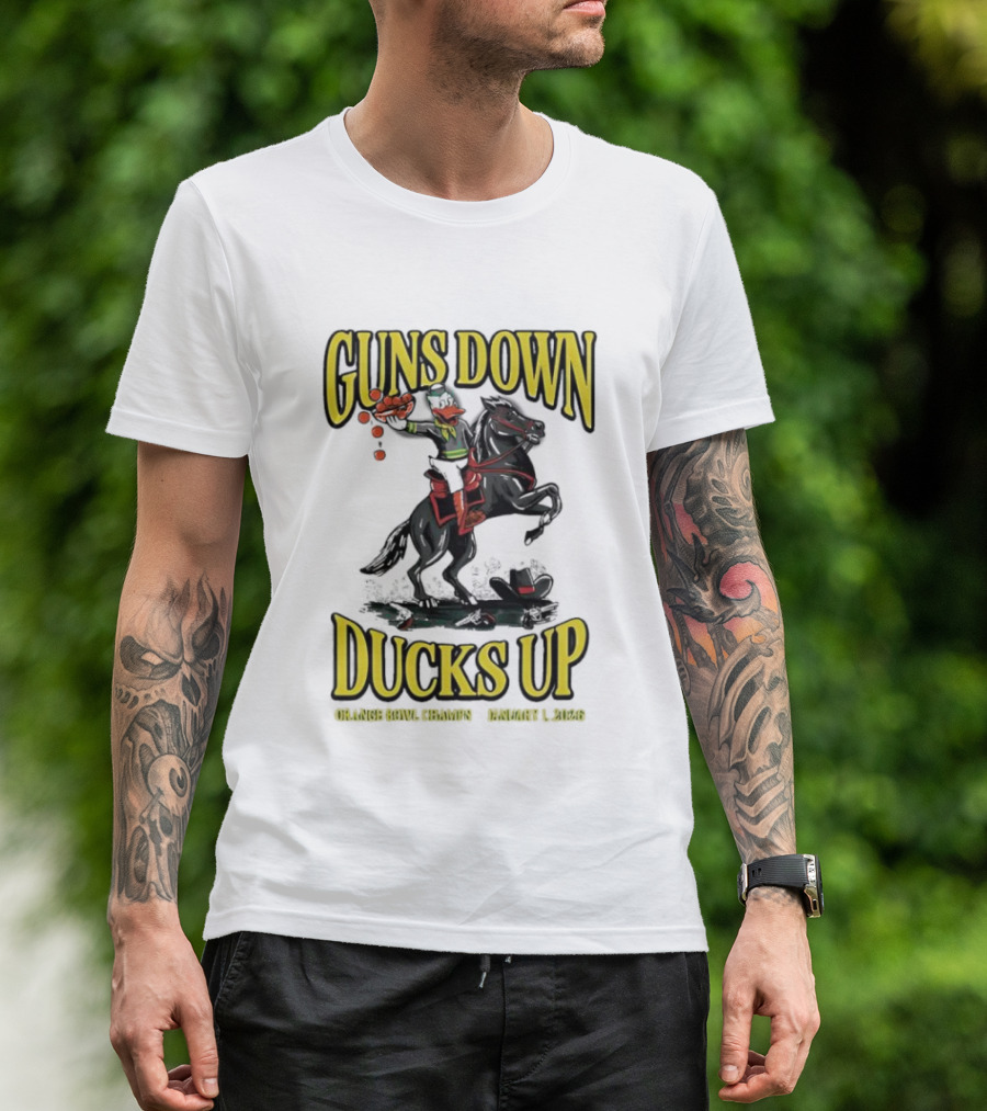 Guns Down Ducks Up Orange Bowl Champs January 1 2026 T-Shirt