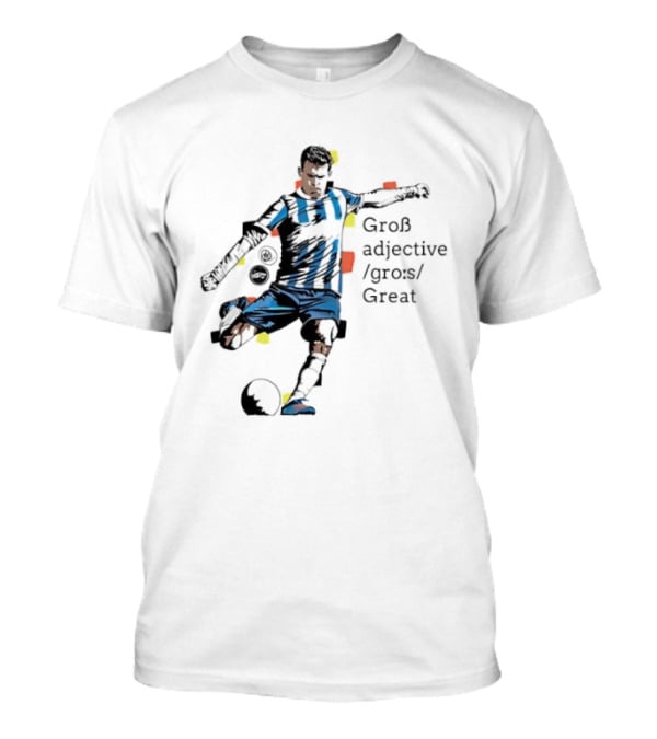 Jason Therios Groß Adjective Gros Great Soccer Player Action T-Shirt