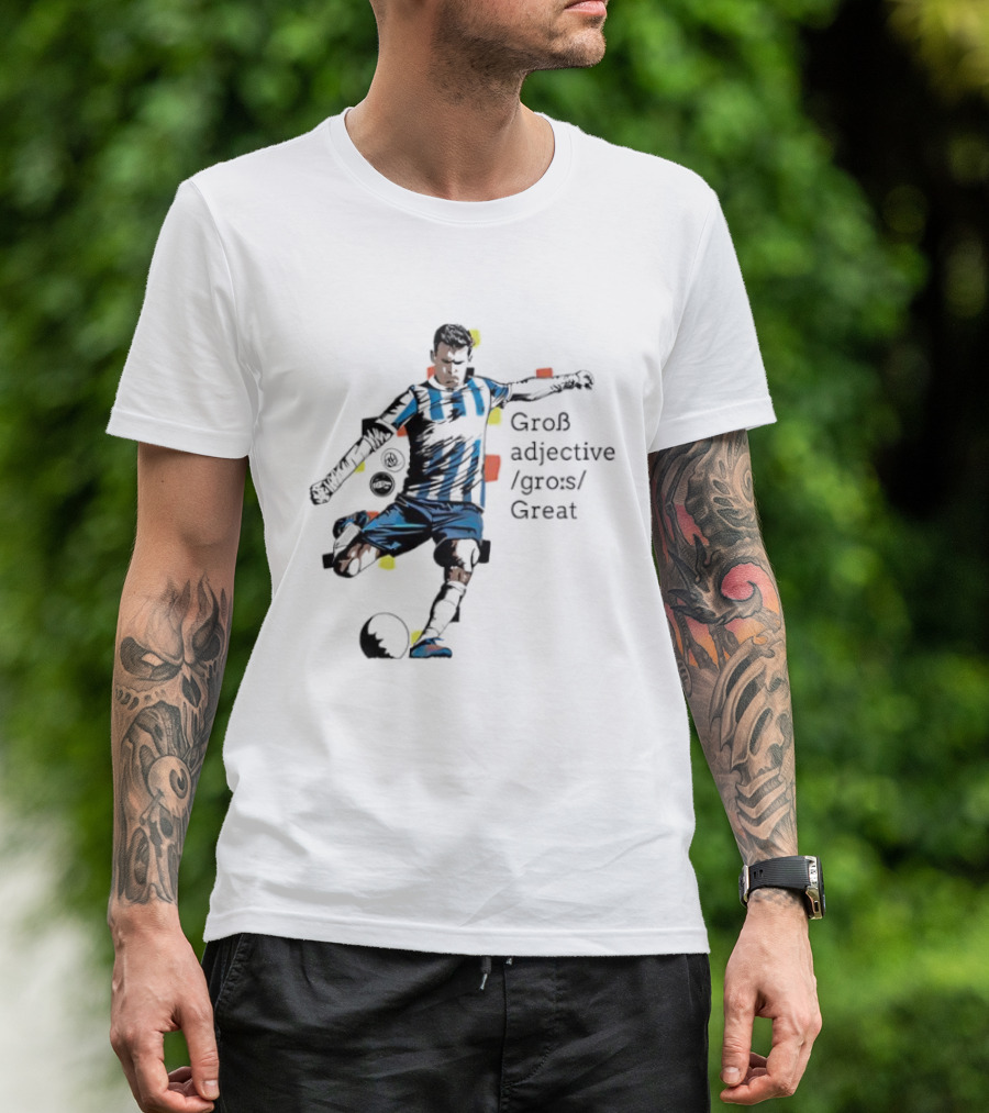 Jason Therios Groß Adjective Gros Great Soccer Player Action T-Shirt