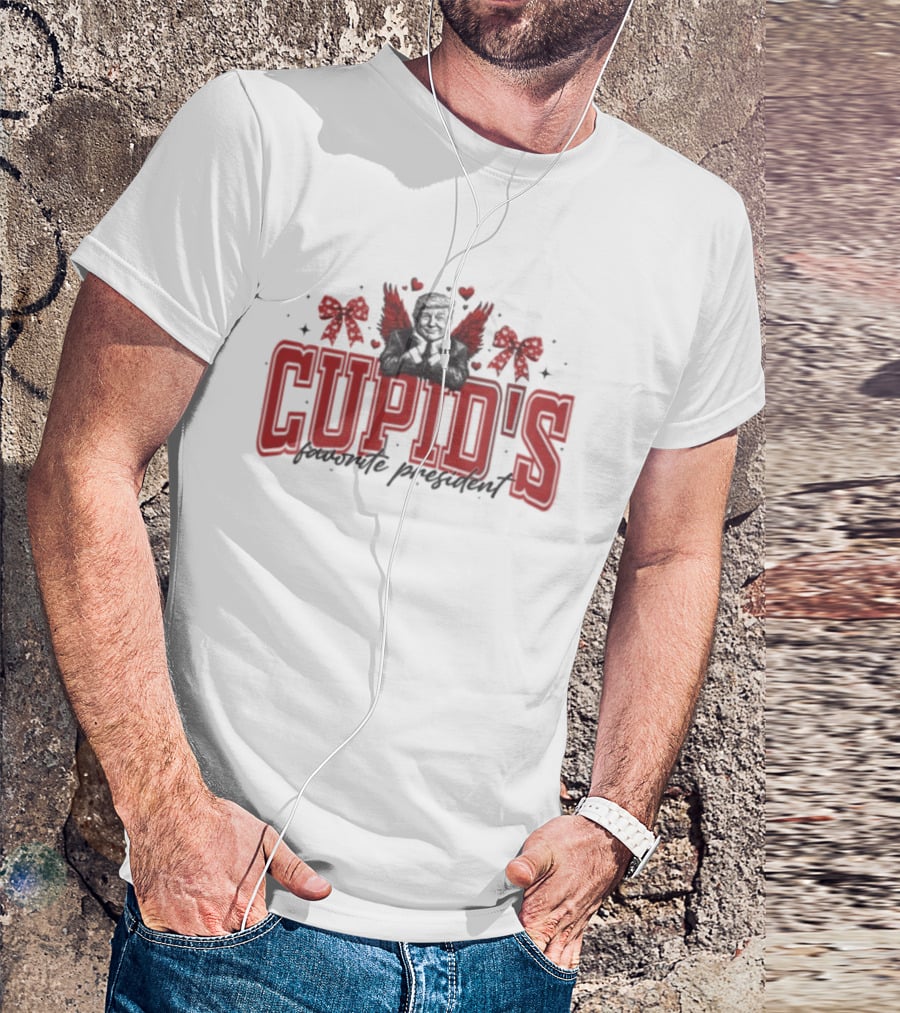 Trump Cupid's Favorite President Valentine's Wings And Bows T-Shirt