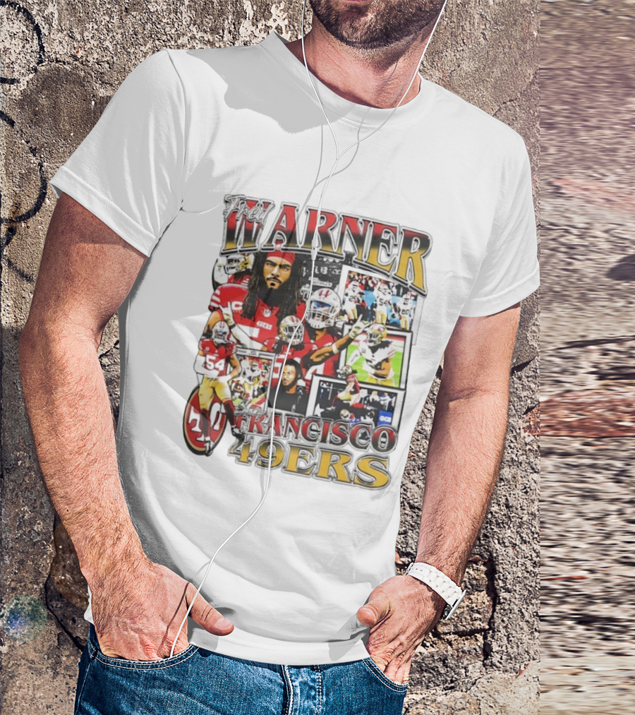 Fred Warner San Francisco 49ers Linebacker NFL Football Collage T-Shirt