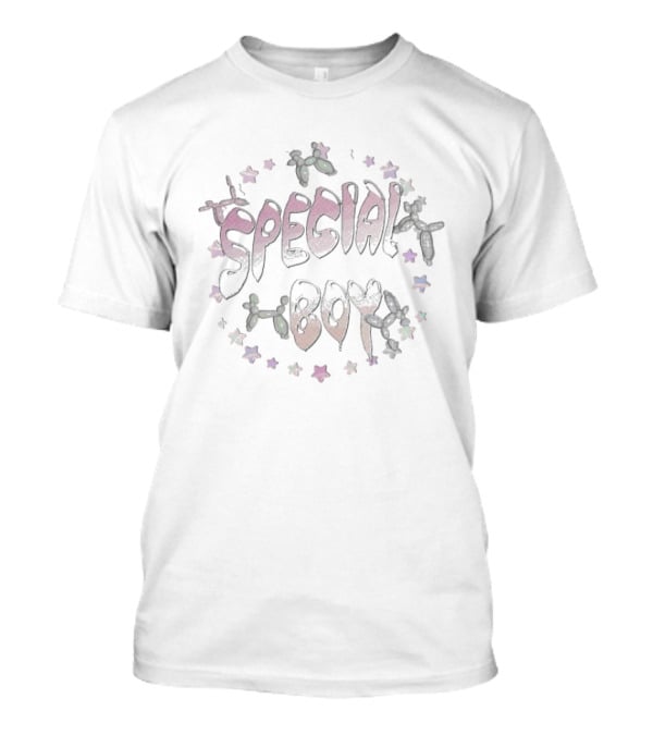 Special Boy Stars Pastel Pink Purple Celestial Motif T-Shirt