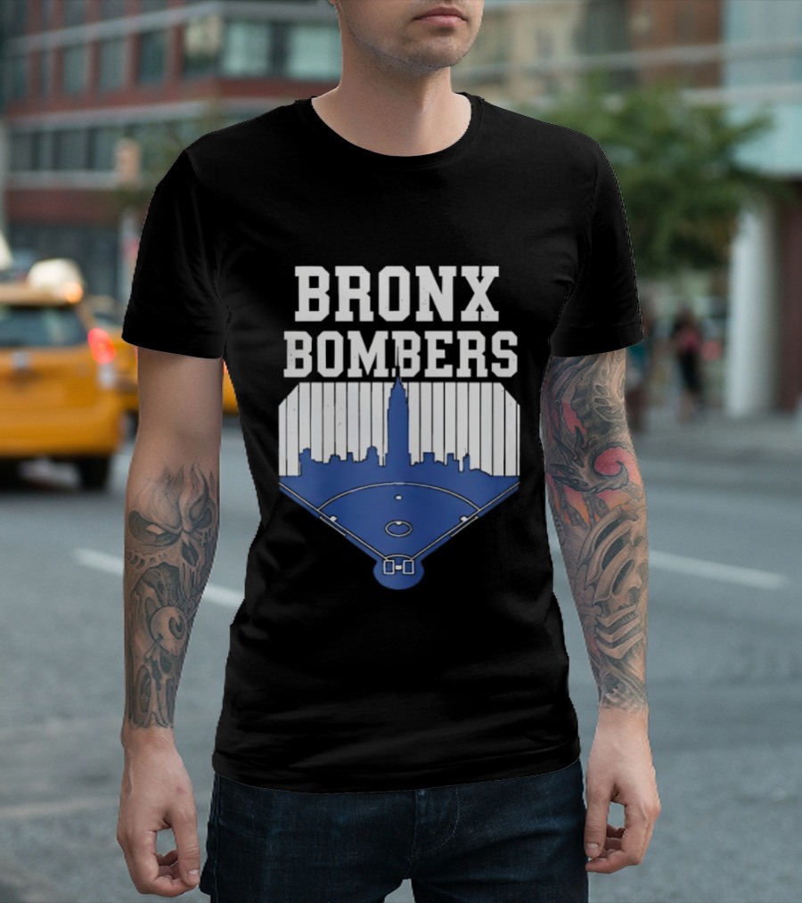 Bronx Bombers Baseball Skyline T-Shirt