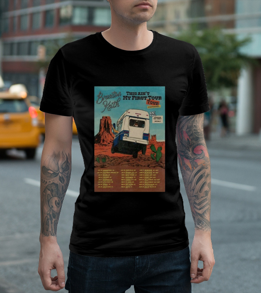 Braxton Keith This Ain't My First Tour 2026 Dates Bus Desert Scene T-Shirt