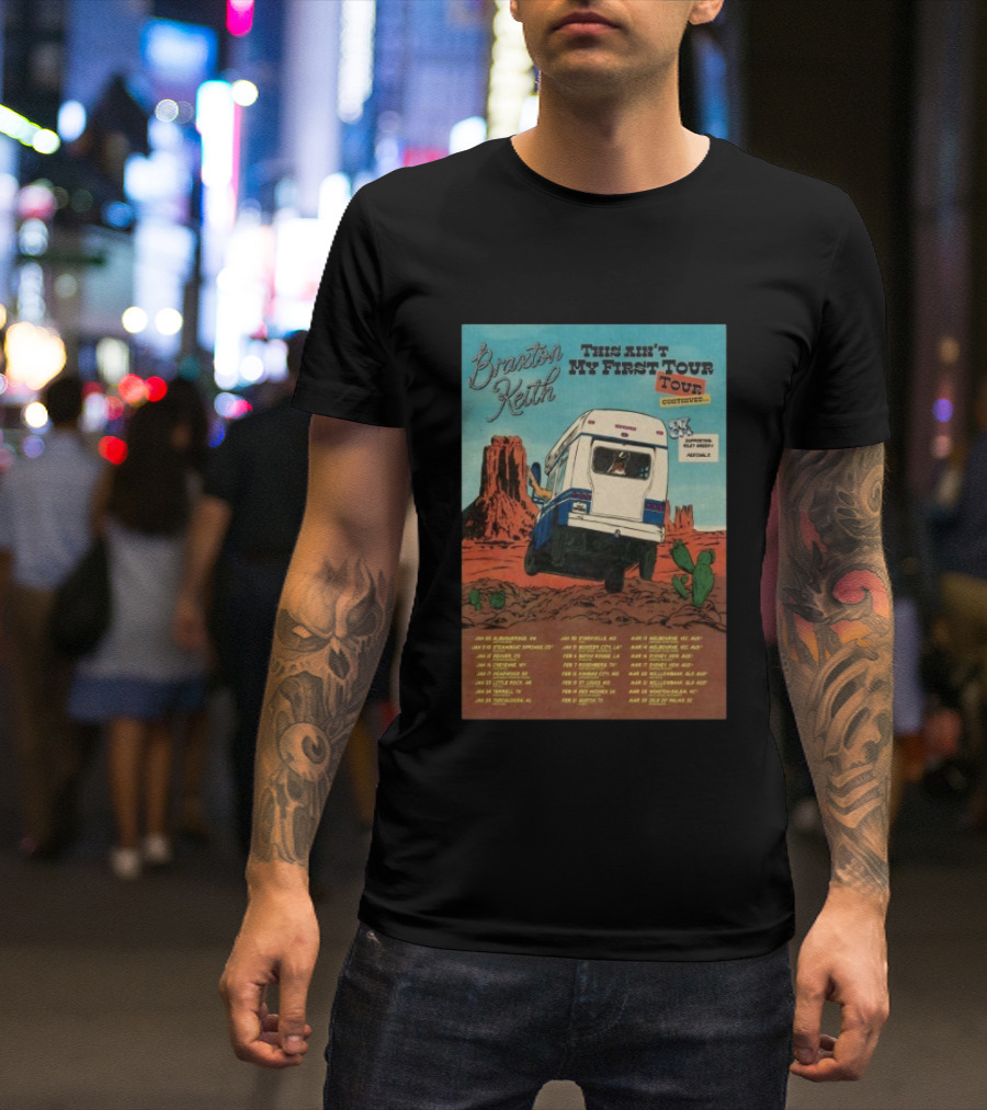 Braxton Keith This Ain't My First Tour 2026 Dates Bus Desert Scene T-Shirt