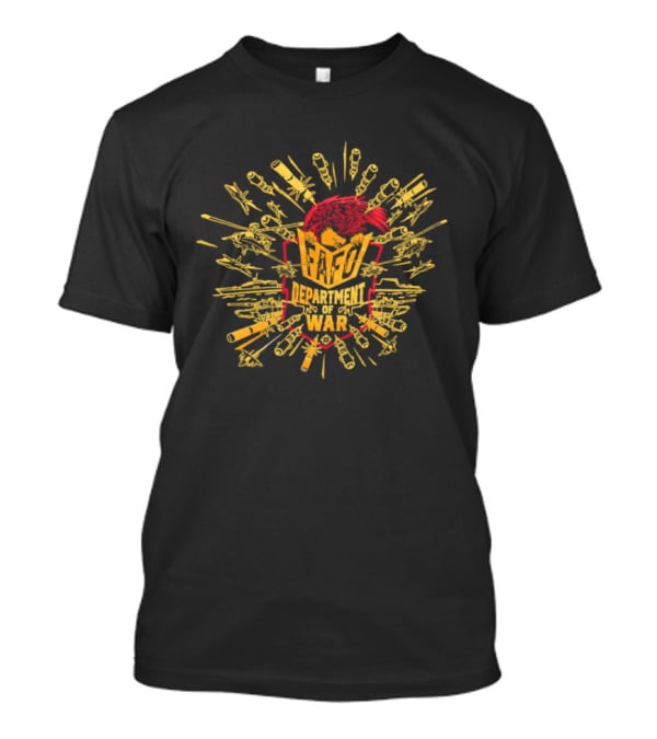 FAFO Department Of War Eagle Spartan Helmet Explosion T-Shirt