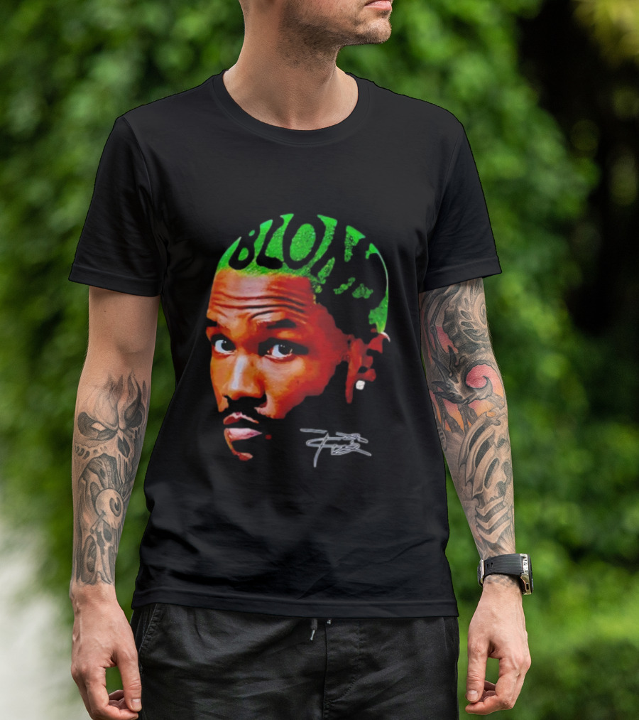 Blond Frank Ocean Big Face Green Hair Signature T-Shirt