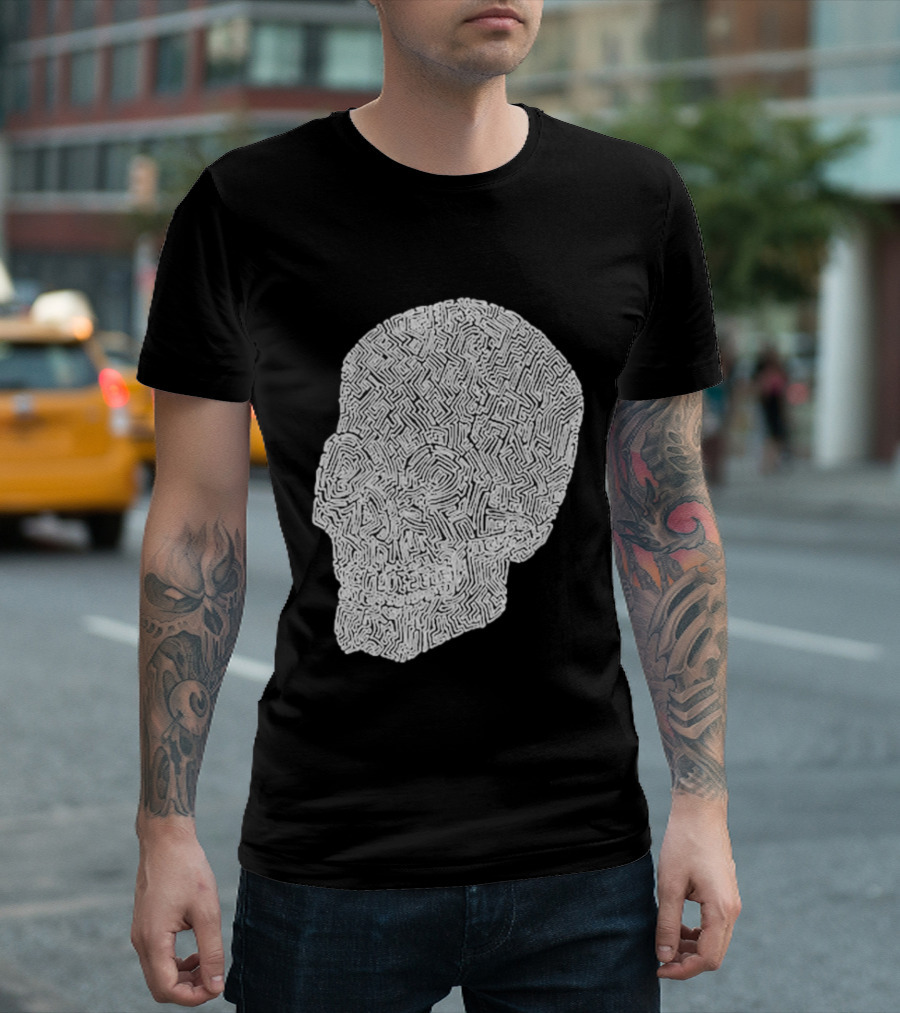 Noah Scalin Obsessive Compulsive Skull Maze T-Shirt