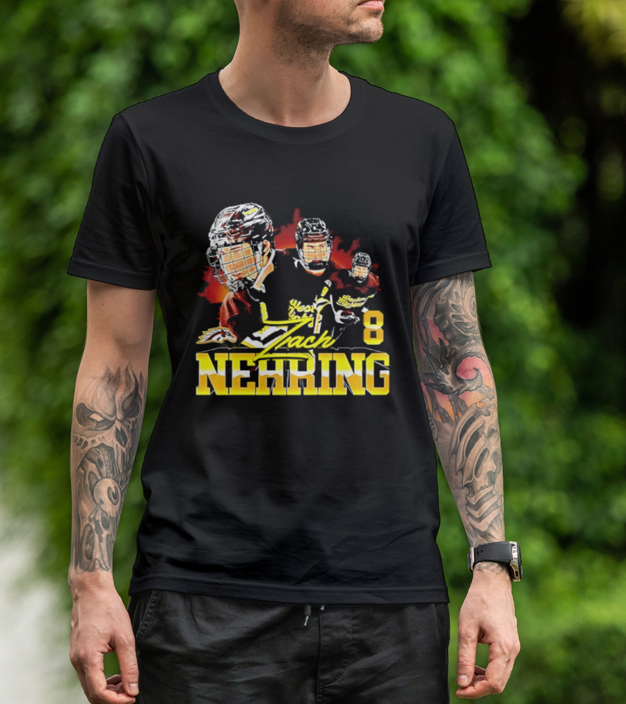 Western Michigan Broncos Men's Ice Hockey Zach Nehring 8 NCAA T-Shirt