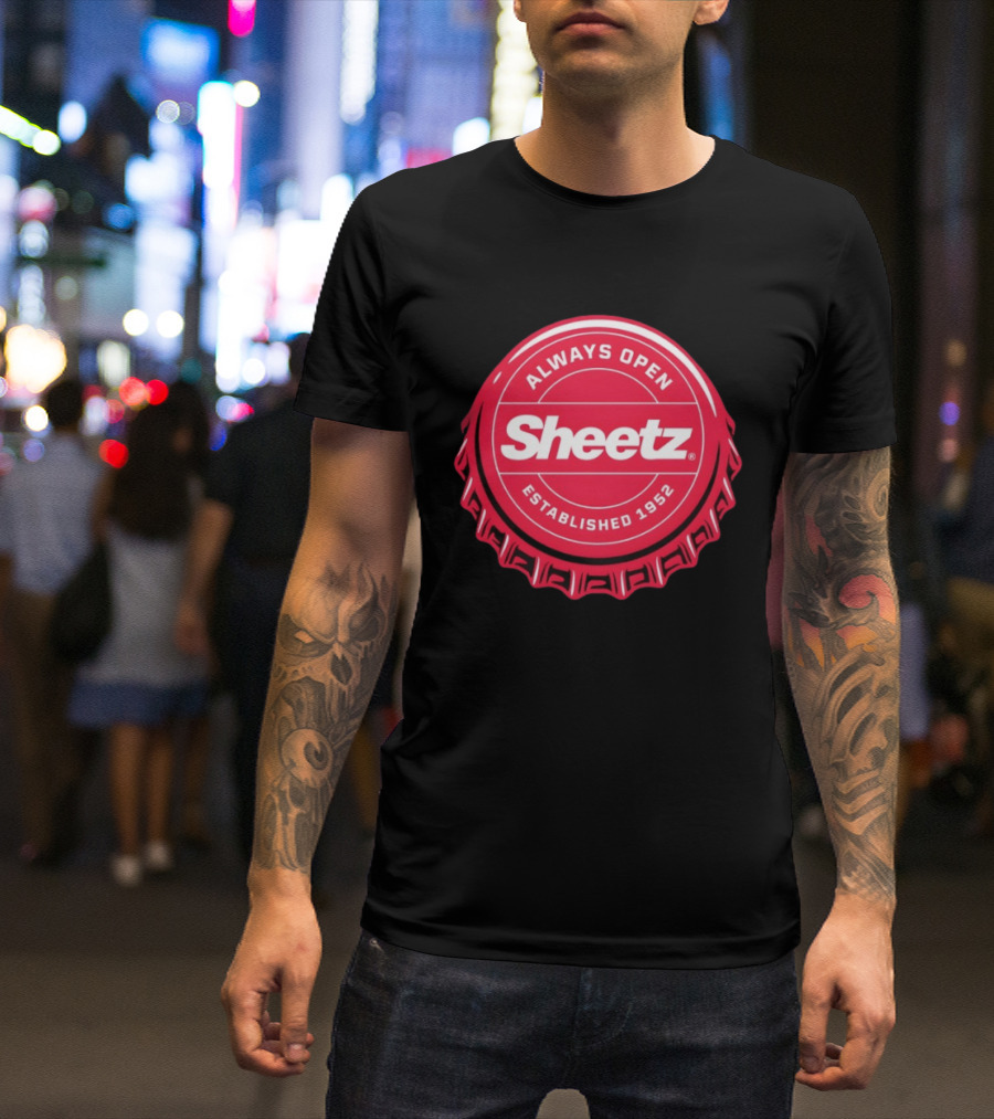 Always Open Sheetz Established 1952 Red Bottle Cap T-Shirt